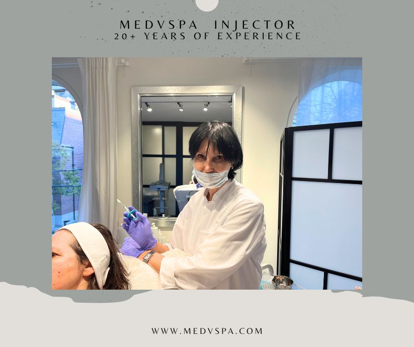 MedVSpa injector Yorkville Nurse injector prepares for Botox masseter injections